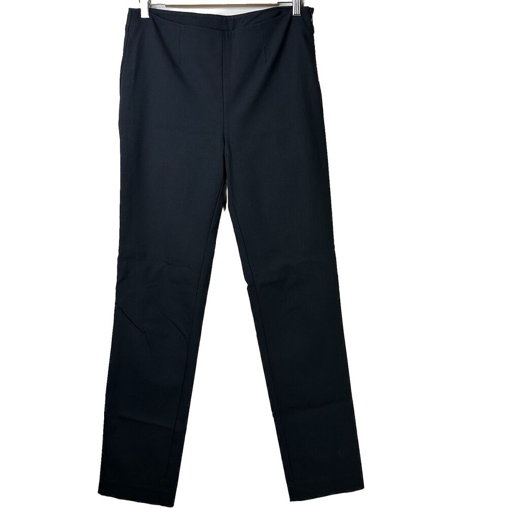 Nina Mclemore Pants Women’s 4 Black Straight Leg High Rise Stretch Office Career